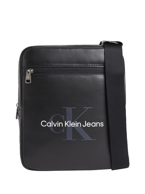 CALVIN KLEIN CK JEANS MONOGRAM SOFT Mittlere Geldbörse Schwarz - Umhängetaschen Herren