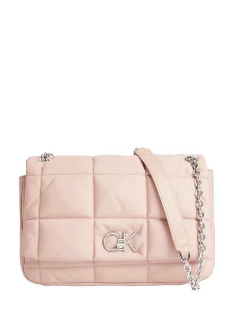 CALVIN KLEIN RE-LOCK QUILT Umhängetasche aus Nylon Milchkaffee - Damentaschen