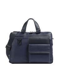 PIQUADRO FINN 14-Zoll-Laptop-Aktentasche aus Leder Blau - Arbeitstaschen - 1