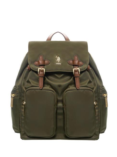 U.S. POLO ASSN. HOUSTON Schulterrucksack grün/braun - Damentaschen
