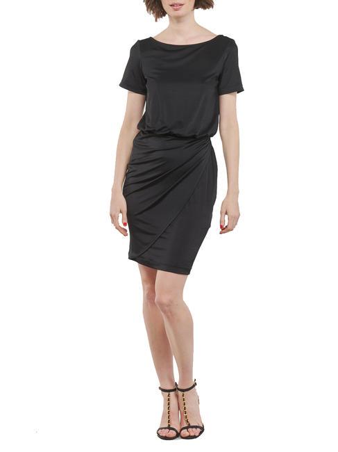 GUESS GATHERING POPLIA Stretchkleid mit kurzen Ärmeln jetbla - Damenkleider