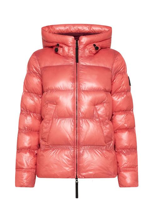 DEKKER MARTFLY NIK Kurze gesteppte Daunenjacke Tea Rose/Cordovan-Leder - Daunenjacken für Damen