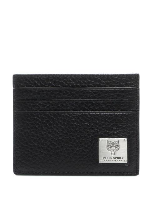 PLEIN SPORT WALL STREET Kartenetui aus Leder Schwarz - Brieftaschen Herren