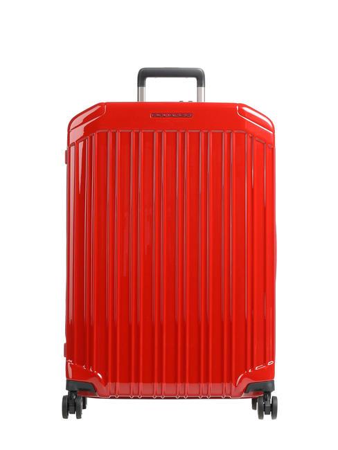 PIQUADRO PQ-LIGHT Großer ultraschlanker Trolley ROT - Harte Trolleys