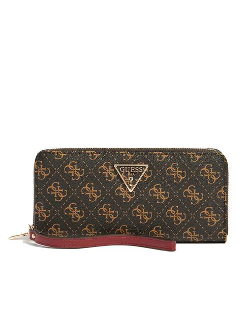 GUESS LAUREL Große Brieftasche mit Reißverschluss braun - Brieftaschen Damen
