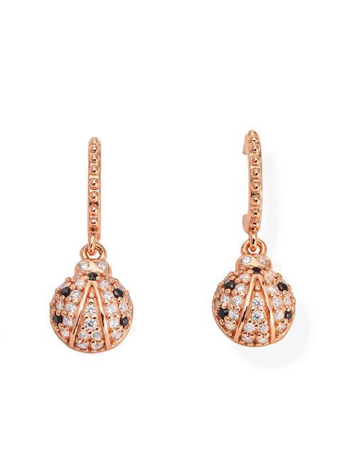 AMEN COCCINELLE Marienkäfer-Ohrringe mit Zirkonen Rose - Ohrringe
