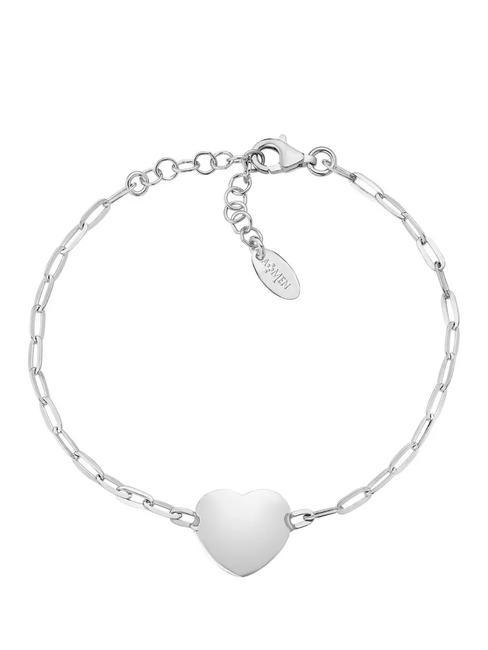 AMEN COCCOLE Armband mit Herzanhänger Rhodium - Armbänder
