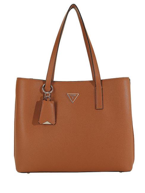 GUESS MERIDIAN Girlfriend Schultertasche COGNAC - Damentaschen