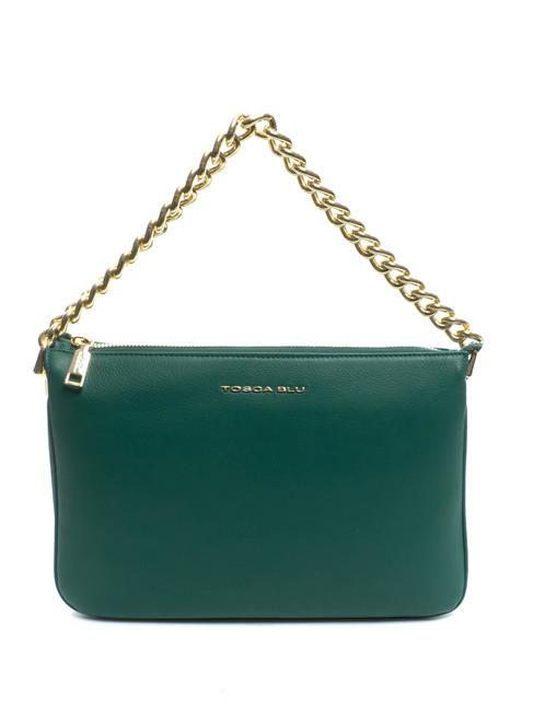 TOSCA BLU MILANO Ledertasche mit Schulterriemen grün - Damentaschen