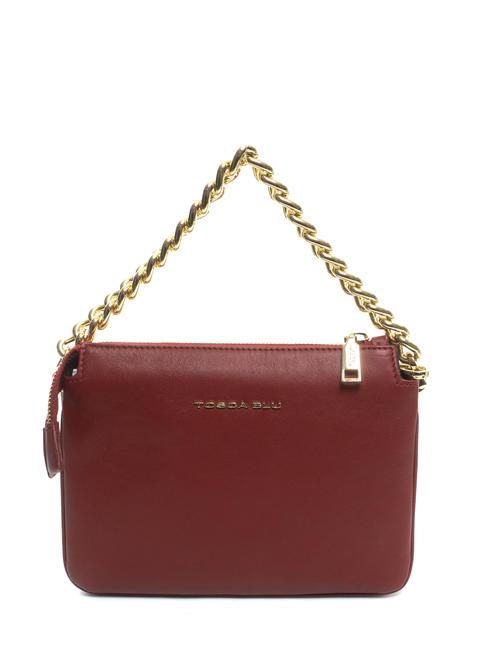 TOSCA BLU MILANO Ledertasche mit Nieten Dunkelrot - Damentaschen