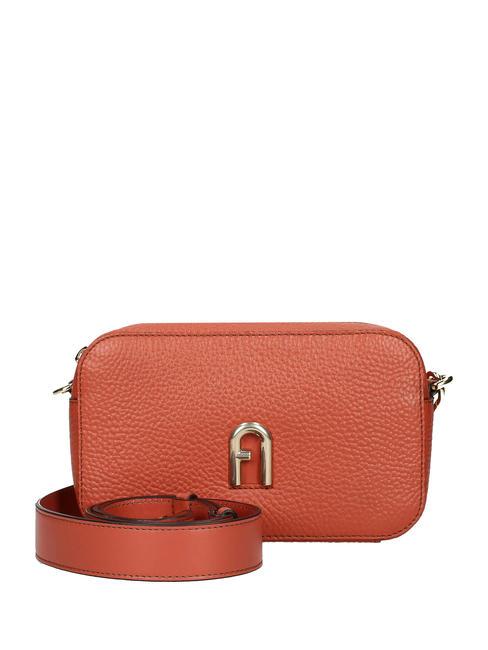 FURLA PRIMULA Mini-Umhängetasche aus Kalbsleder Zimt - Damentaschen