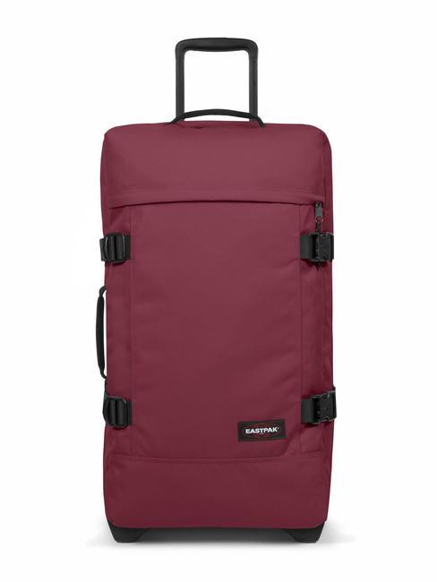 EASTPAK TRANVERZ M Mittlerer Trolley buschiges Burgunderrot - Halbharte Trolleys