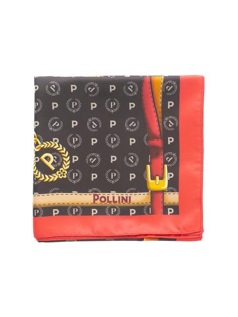 POLLINI TWILL Bedruckter Schal Schwarz und Fuchsia - Schals