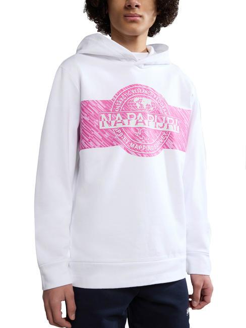 NAPAPIJRI KIDS B-PINZON Baumwoll-Sweatshirt mit Kapuze Helles Weiss - Sweatshirts Kinder