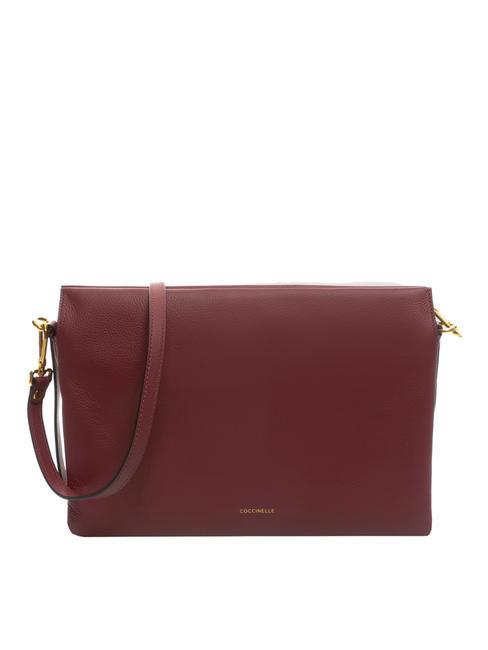 COCCINELLE BOHEME Handtasche, mit Schultergurt, aus Leder Granat r/Pulpe p - Damentaschen