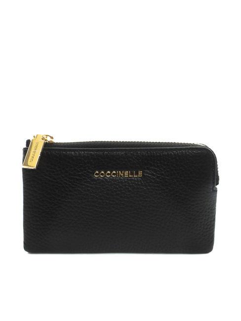 COCCINELLE METALLIC SOFT Geldbörse mit Umschlag Schwarz - Brieftaschen Damen