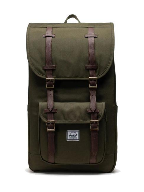 HERSCHEL LITTLE AMERICA  Rucksack in Standardgröße Efeu - Rucksäcke für Schule &amp; Freizeit