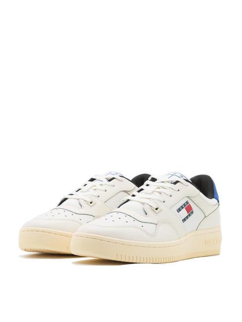 TOMMY HILFIGER TJ BASKET COLOR Ledersneaker Elfenbein/Ecru - Herrenschuhe