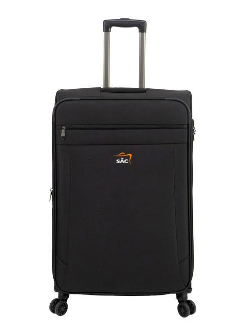 LESAC LIGHT FLY Großer erweiterbarer Trolley Schwarz - Halbharte Trolleys