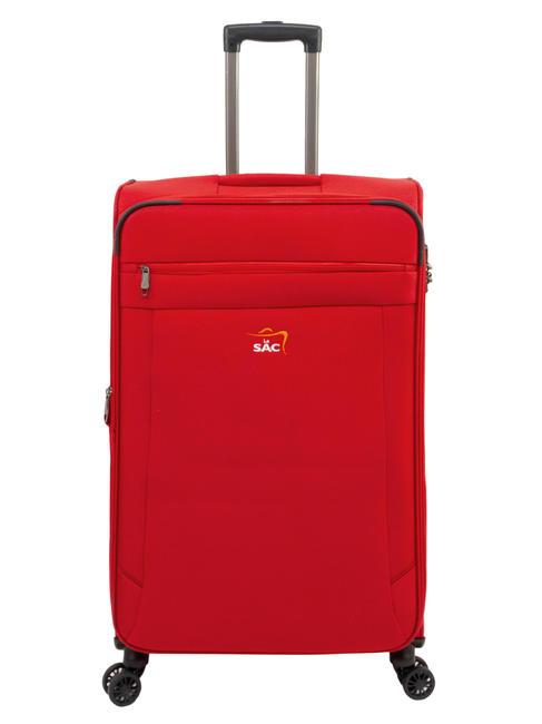 LESAC LIGHT FLY Großer erweiterbarer Trolley Rot - Halbharte Trolleys