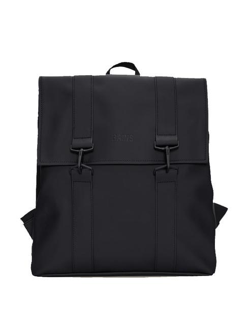 RAINS MSN BAG Wasserdichter City-Rucksack Schwarz - Rucksäcke für Schule &amp; Freizeit