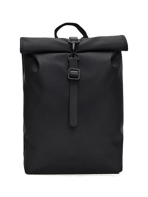 RAINS ROLLTOP RUCKSACK MINI Wasserdichter Rucksack Schwarz - Rucksäcke für Schule &amp; Freizeit