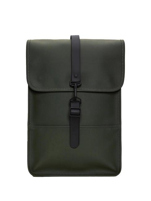 RAINS BACKPACK MINI Wasserdichter Rucksack Grüns - Rucksäcke für Schule &amp; Freizeit