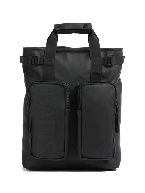RAINS TEXEL TOTE Rucksack Wasserdichte Tasche Schwarz - PC-Rucksäcke