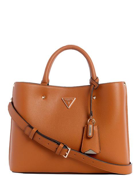 GUESS MERIDIAN Handtasche mit Schultergurt COGNAC - Damentaschen