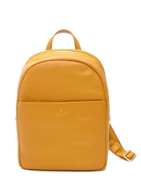 SPALDING TIFFANY Laptop-Rucksack aus Leder Senf - Damentaschen