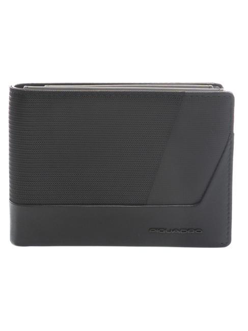 PIQUADRO WALLABY Geldbörse und Kartenhalter Schwarz - Brieftaschen Herren