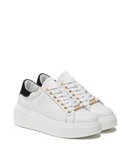 TWINSET METALLIC LOGO Ledersneaker - Damenschuhe