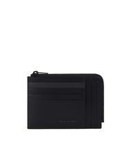 PIQUADRO W122 Geldb&ouml;rse und Karte aus Leder Schwarz - Brieftaschen Herren - 1