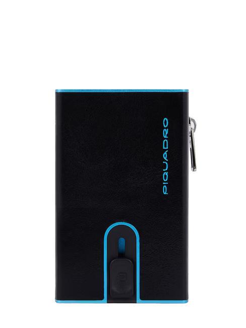 PIQUADRO BLUE SQUARE Lederbrieftasche mit Schiebesystem Schwarz - Brieftaschen Herren