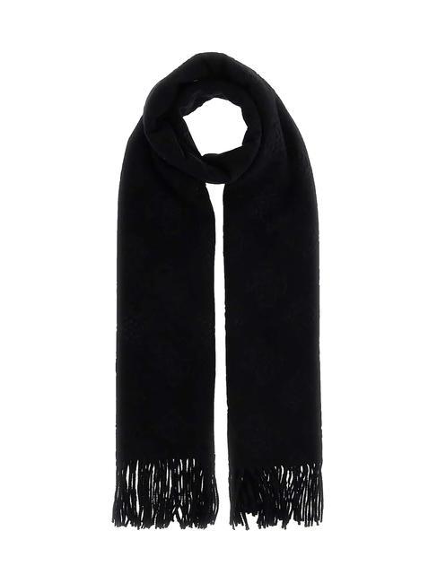 GUESS JAMES LOGO Ausgefranster Schal SCHWARZ - Schals