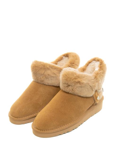 ALVIERO MARTINI PRIMA CLASSE GEO CLASSIC Lederstiefeletten mit Fell NATÜRLICH - Damenschuhe
