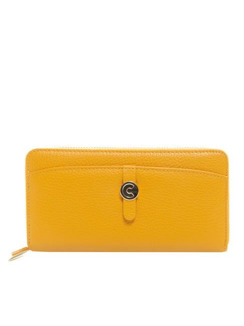 COCCINELLE DORA Große Lederbrieftasche mit umlaufendem Reißverschluss Harz - Brieftaschen Damen