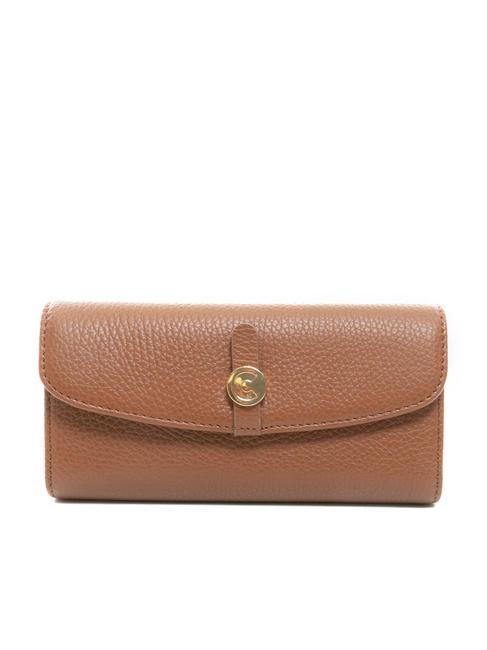 COCCINELLE DORA Mittelgroße Geldbörse aus genarbtem Leder BRULE - Brieftaschen Damen