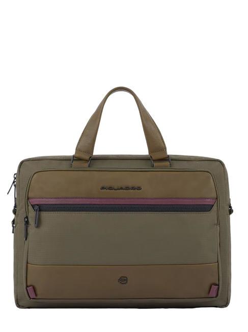 PIQUADRO KEITH PC-Aktentasche 14 " GRÜN - Arbeitstaschen