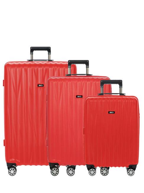 BRIC’S CERVIA 3 Kabinen+mittelgroßes Trolley-Set rot - Trolleyset