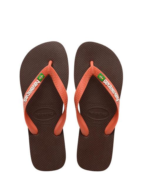 HAVAIANAS BRASIL LOGO Flip-Flops für Herren dunkelbraun/Keramik - Schuhe Unisex