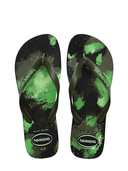 HAVAIANAS Infradito TOP CAMU schwarz/moos - Schuhe Unisex