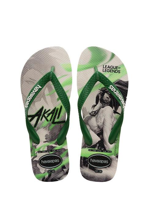 HAVAIANAS TOP LEAGUE OF LEGENDS Gummi-Flip-Flops Beige/Amazonas - Schuhe Unisex