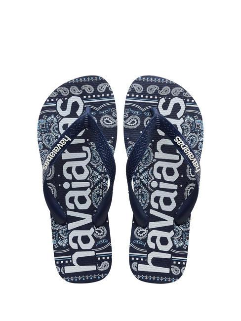 HAVAIANAS TOP LOGOMANIA FASHION Gummi-Flip-Flops Navy blau - Schuhe Unisex