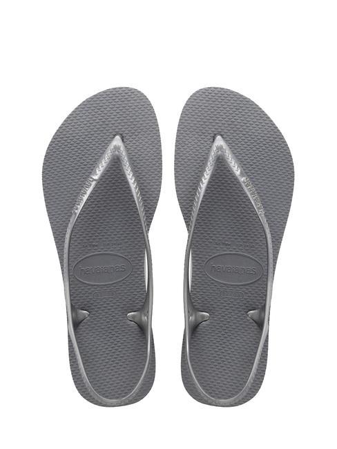 HAVAIANAS SUNNY II Zehentrenner mit Riemen Stahlgrau - Damenschuhe