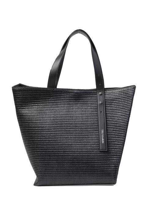 TRUSSARDI ORGANIC Schulter-Shopper SCHWARZ - Damentaschen