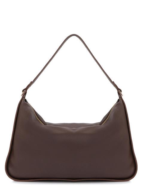 LESAC FRANCESCA Große Dollar-Schultertasche aus Leder Mokka - Damentaschen
