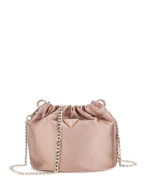 GUESS VELINA Beuteltasche mit Kettenschultergurt rosé / gold - Damentaschen