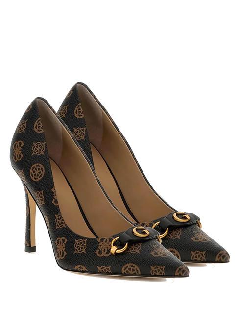 GUESS SCALEE Pfingstrosenpumps mit Allover-Logo braun ocker - Damenschuhe