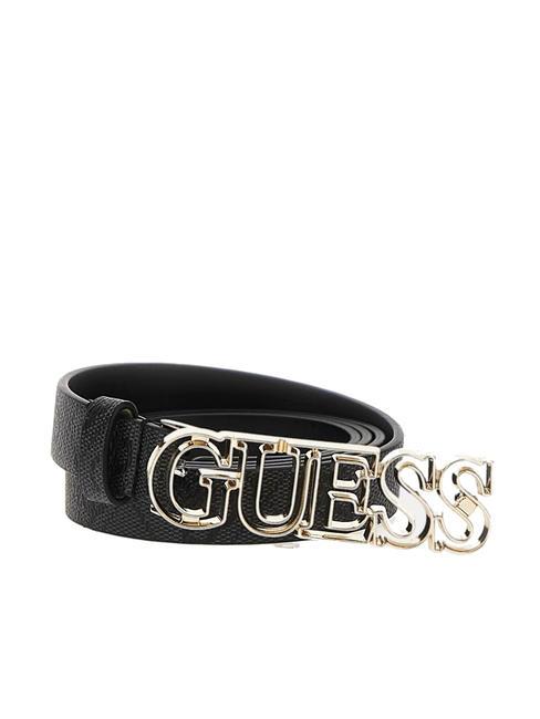 GUESS VIKKY LOGO Dünner Gürtel Kohle - Gürtel